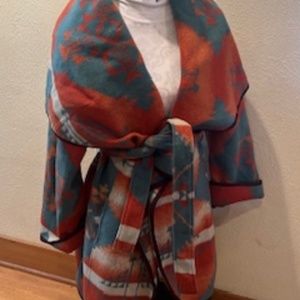 Tasha Polizzi Blanket Wrap - Softest Coat, Stunning Southwest Print